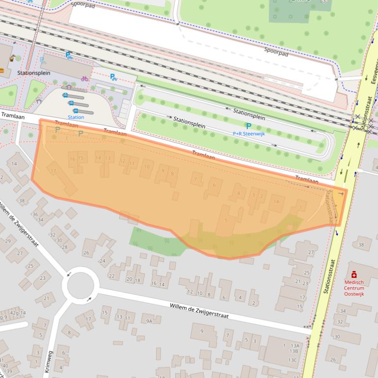 Kaart van postcodegebied 8331GL.