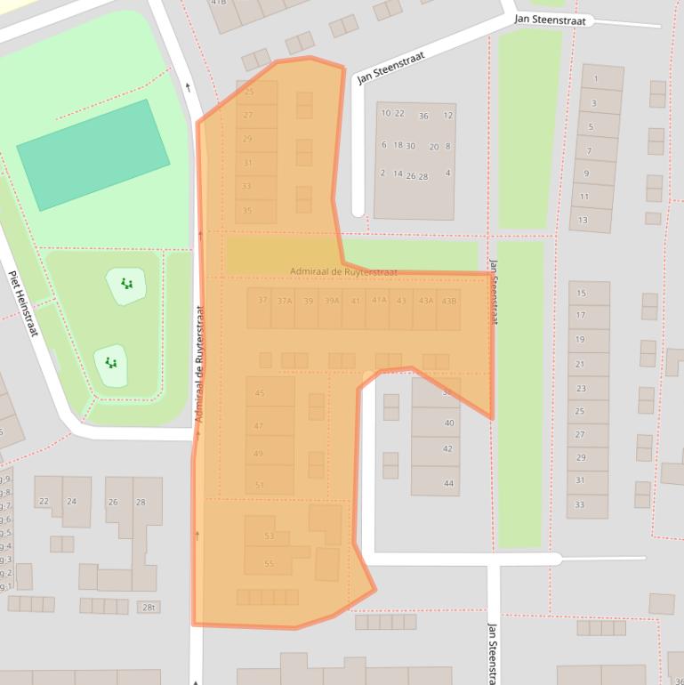 Kaart van postcodegebied 8331RX.