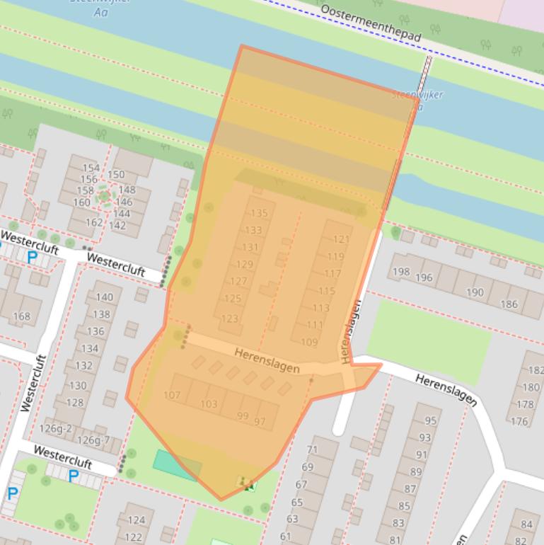 Kaart van postcodegebied 8332AP.