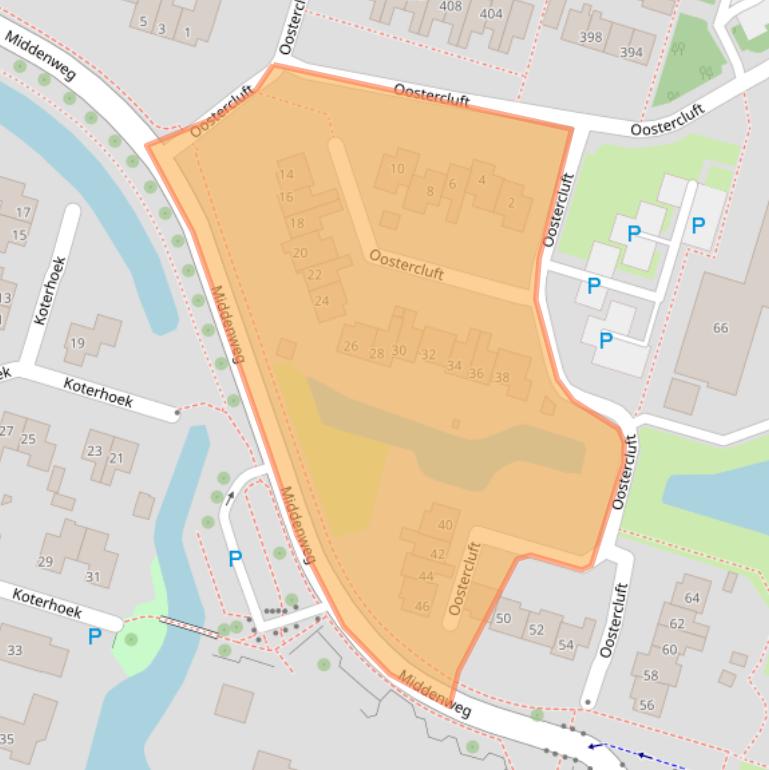 Kaart van postcodegebied 8332DG.