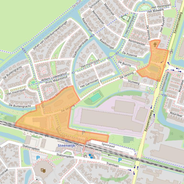 Kaart van postcodegebied 8332GL.