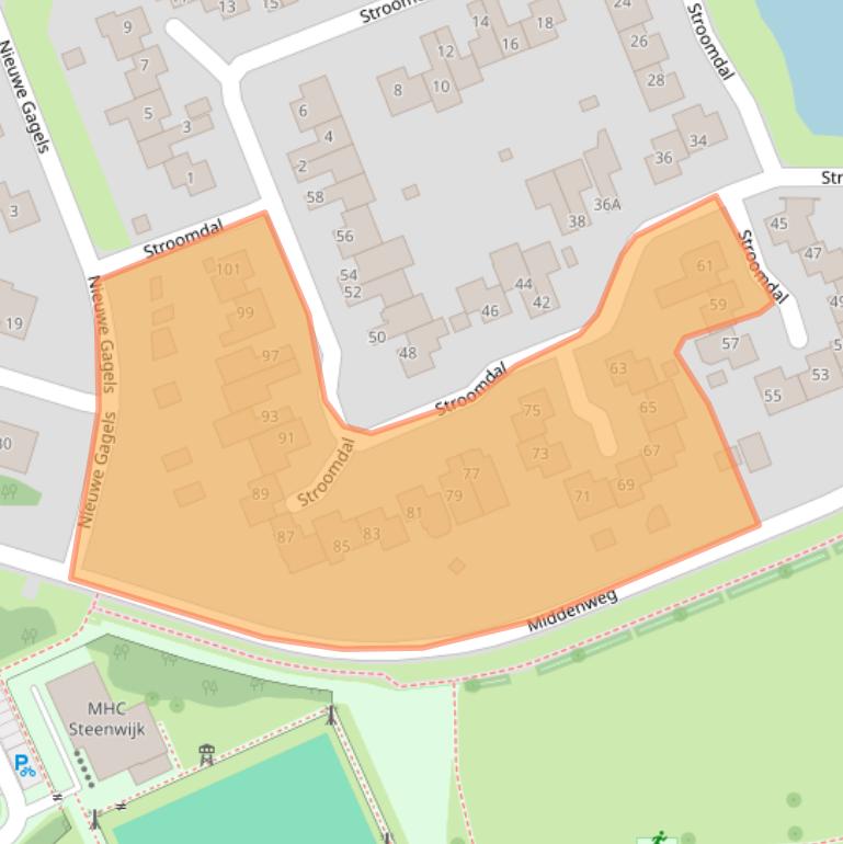 Kaart van postcodegebied 8332KH.