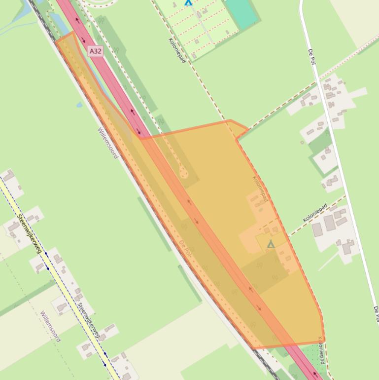 Kaart van postcodegebied 8337KV.