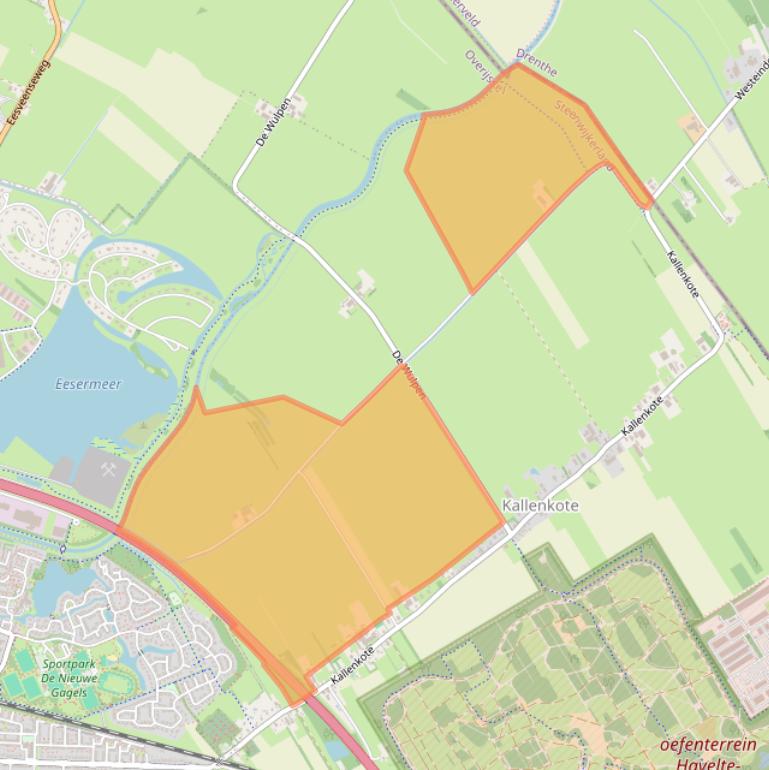 Kaart van postcodegebied 8345HK.