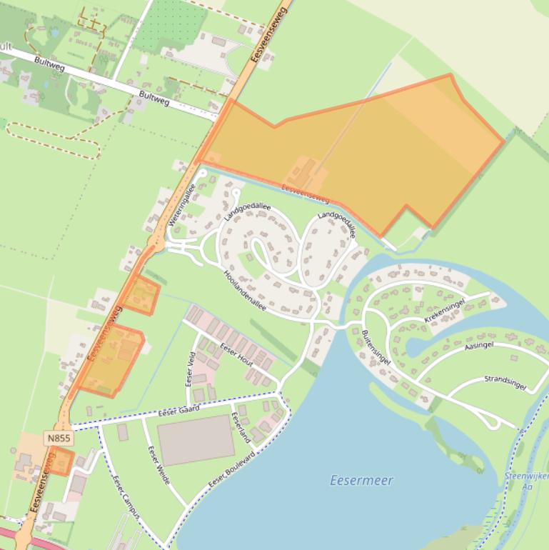 Kaart van postcodegebied 8347JD.