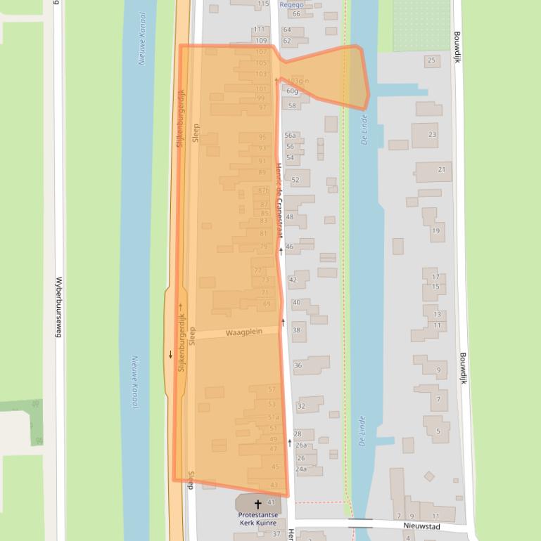 Kaart van postcodegebied 8374KL.