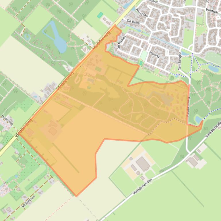 Kaart van postcodegebied 8381AB.