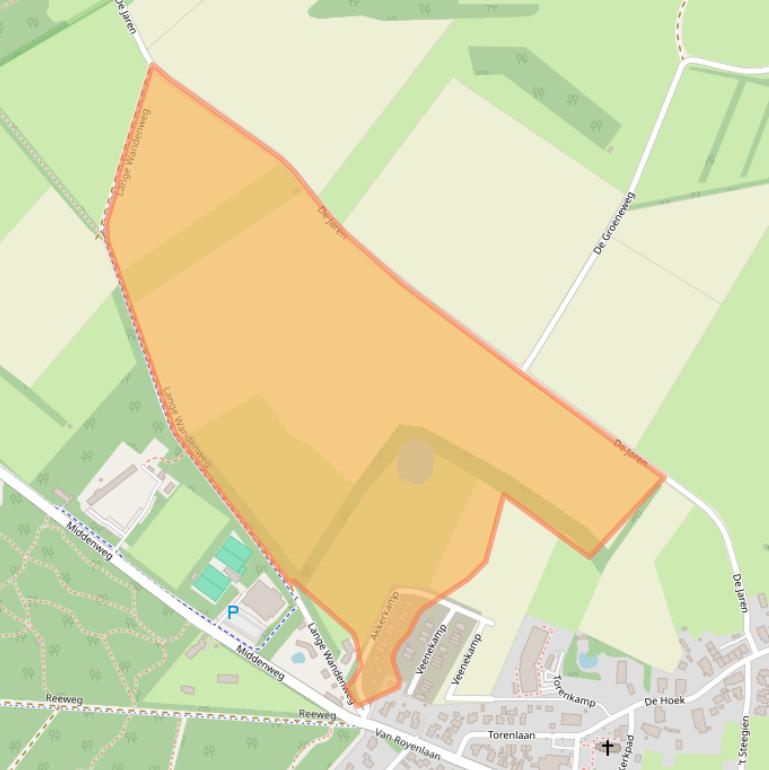 Kaart van postcodegebied 8381EA.