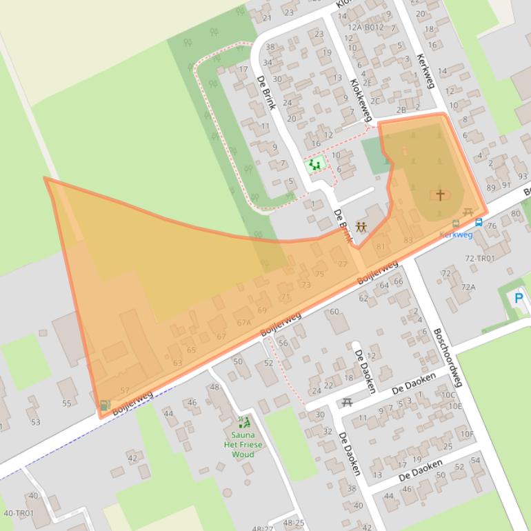 Kaart van postcodegebied 8392NC.