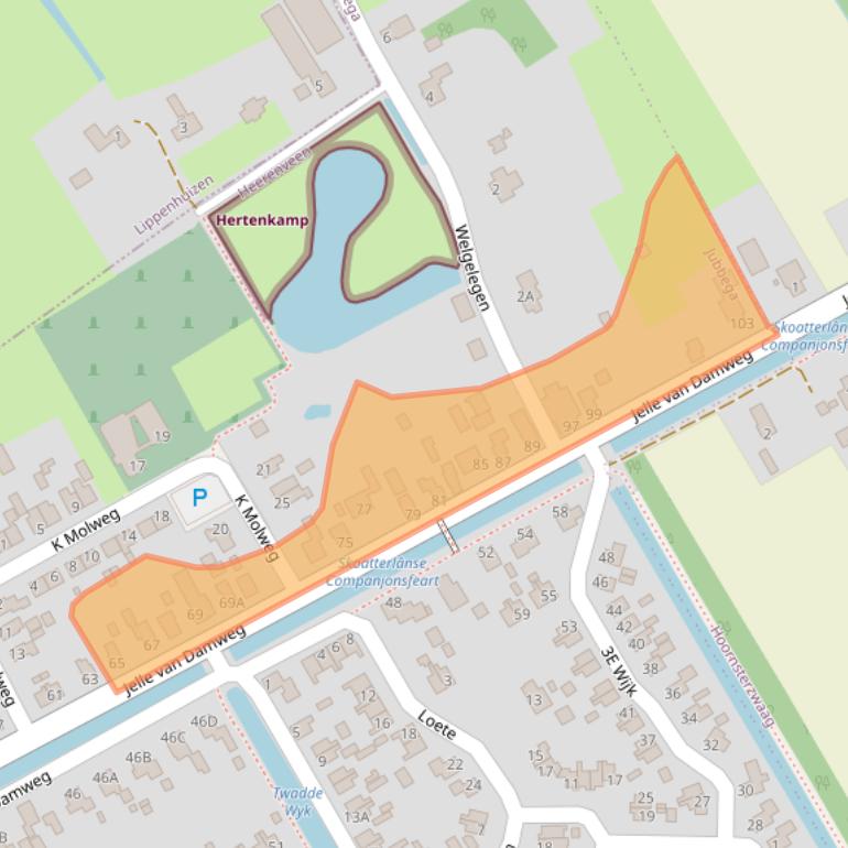 Kaart van postcodegebied 8411XC.