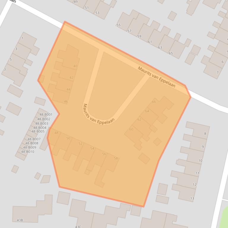 Kaart van postcodegebied 8426DV.