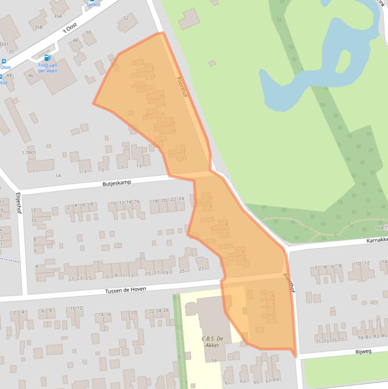 Kaart van postcodegebied 8431KT.