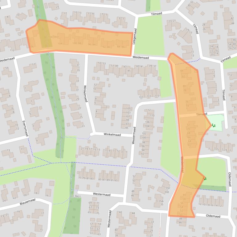 Kaart van postcodegebied 8431TK.
