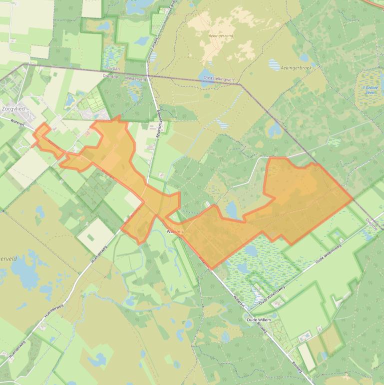 Kaart van postcodegebied 8438SB.