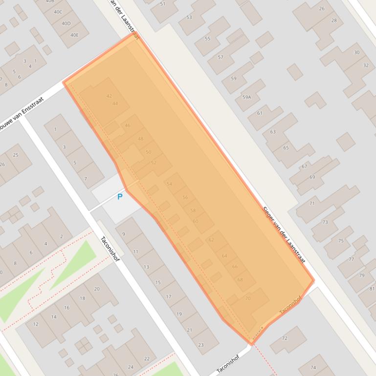 Kaart van postcodegebied 8442EB.