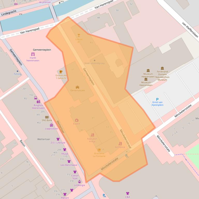 Kaart van postcodegebied 8442MB.