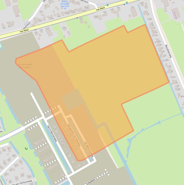 Kaart van postcodegebied 8448SR.