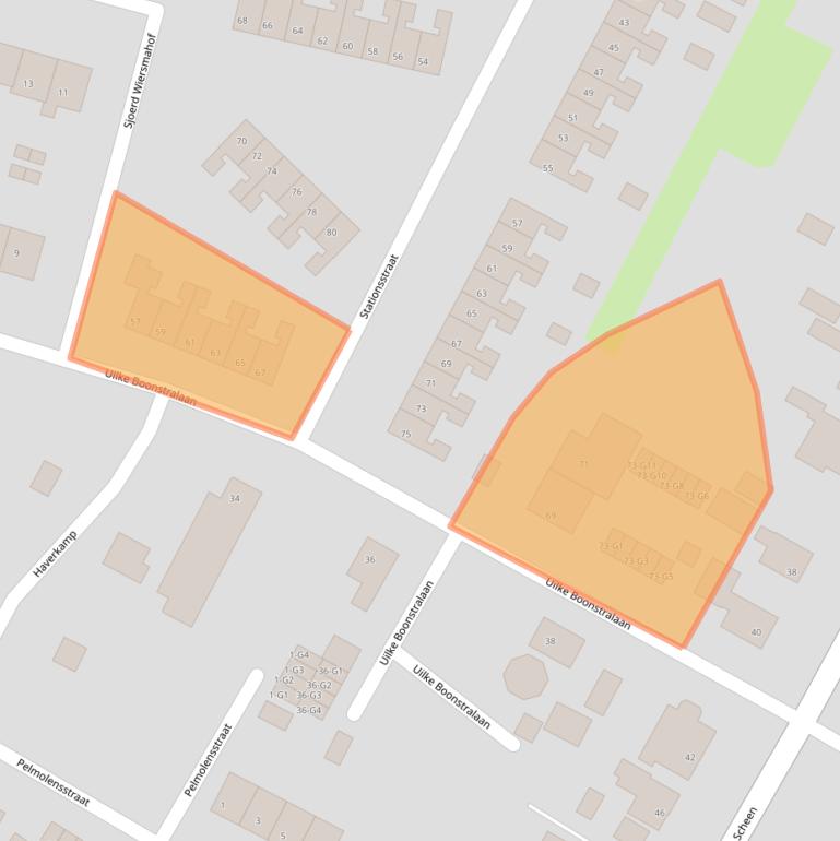 Kaart van postcodegebied 8501EA.