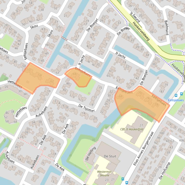 Kaart van postcodegebied 8501RC.