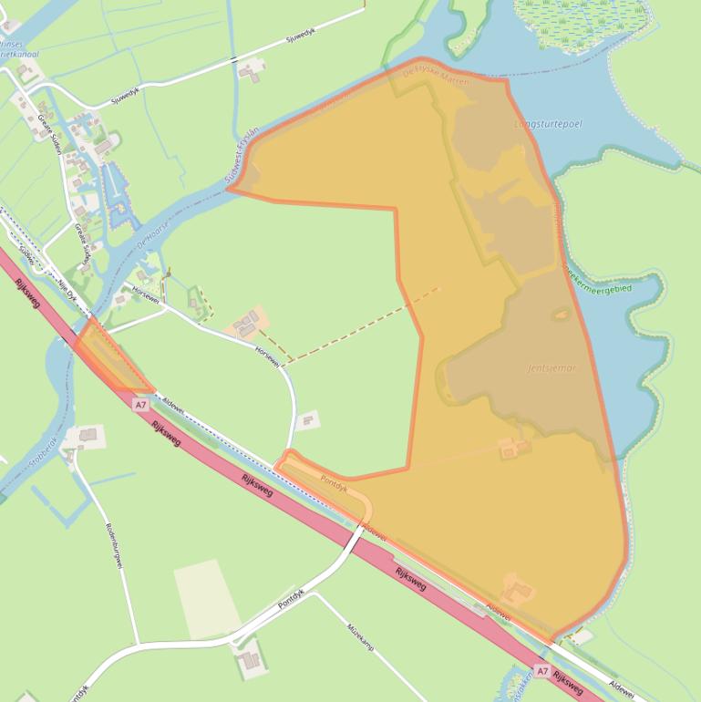 Kaart van postcodegebied 8526DR.