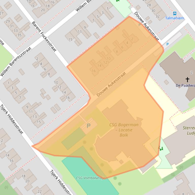 Kaart van postcodegebied 8561CS.