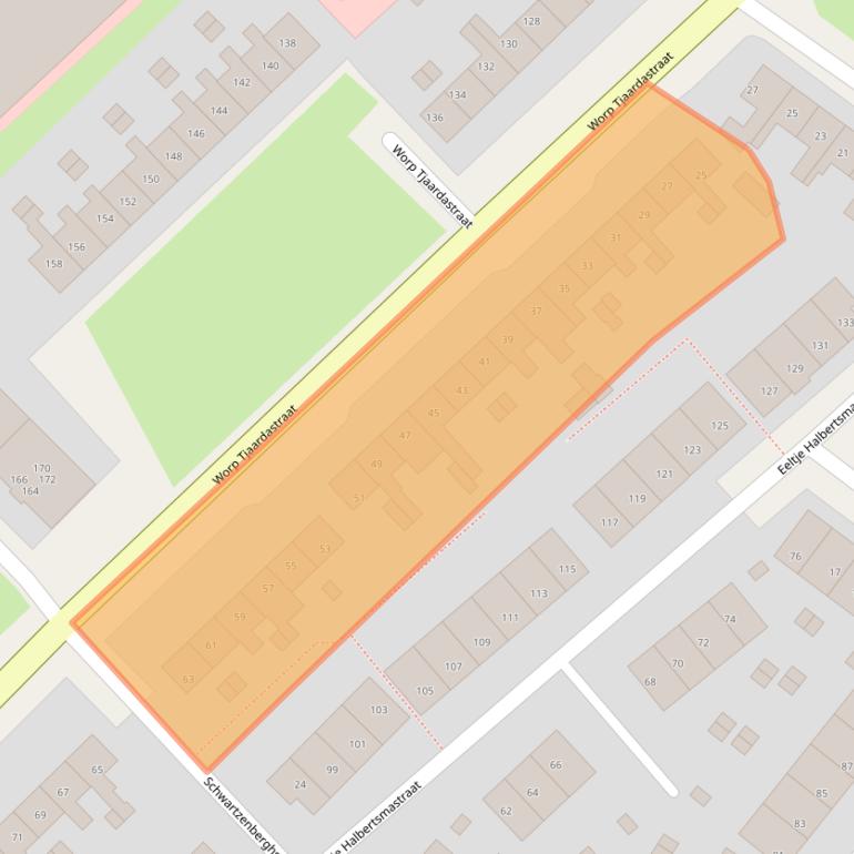 Kaart van postcodegebied 8602XB.