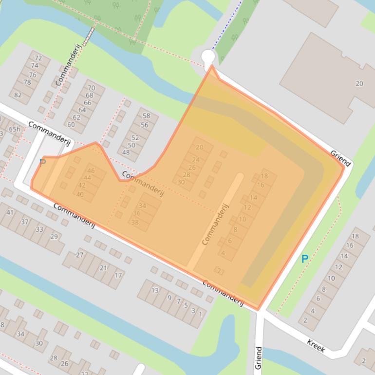 Kaart van postcodegebied 8604AP.