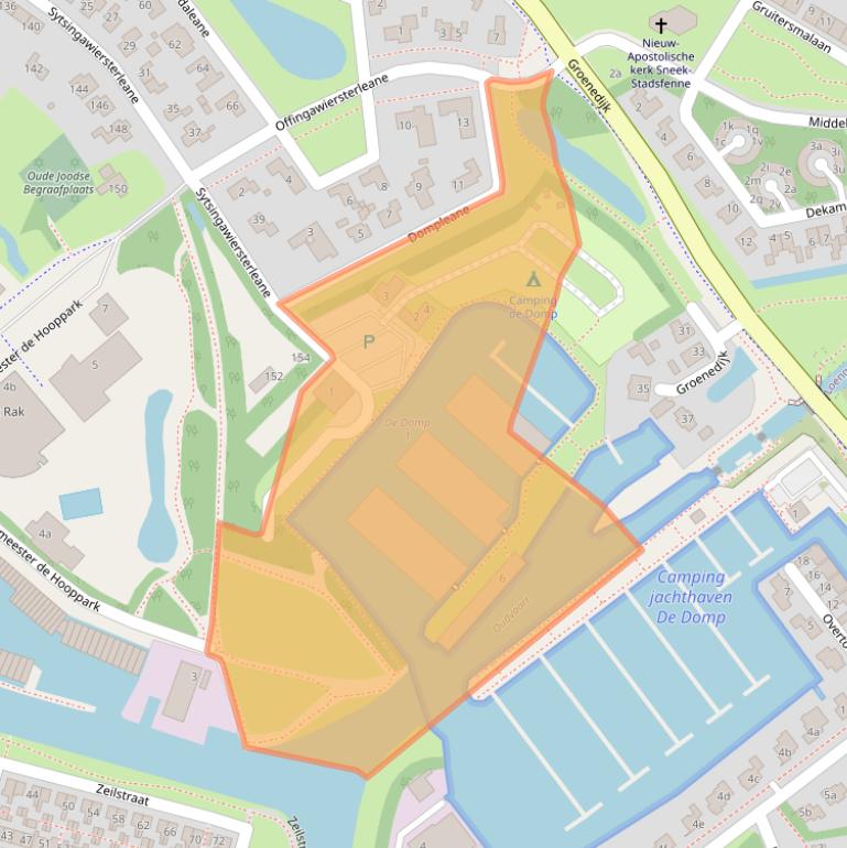Kaart van postcodegebied 8605CP.