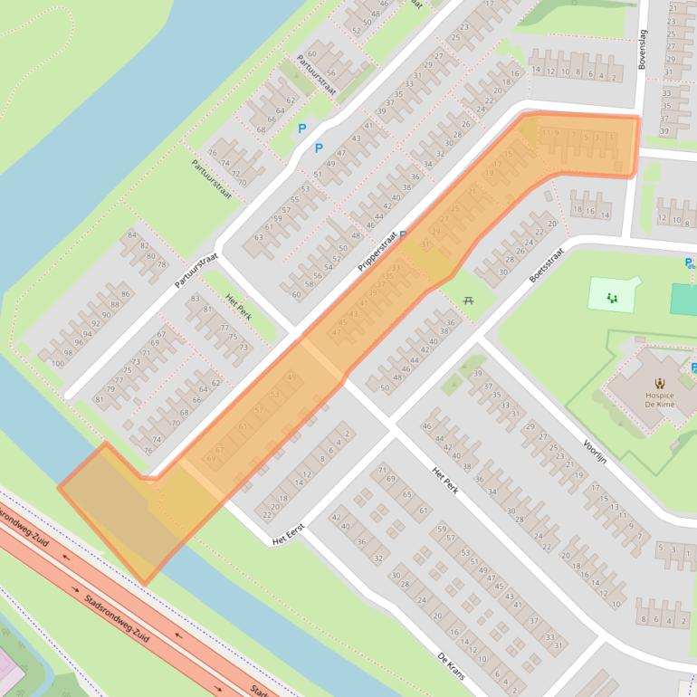 Kaart van postcodegebied 8608AV.