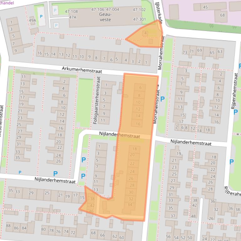Kaart van postcodegebied 8608BN.