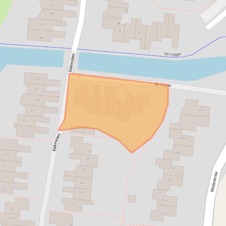 Kaart van postcodegebied 8608WT.