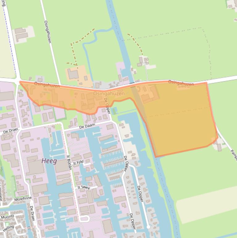 Kaart van postcodegebied 8621XD.