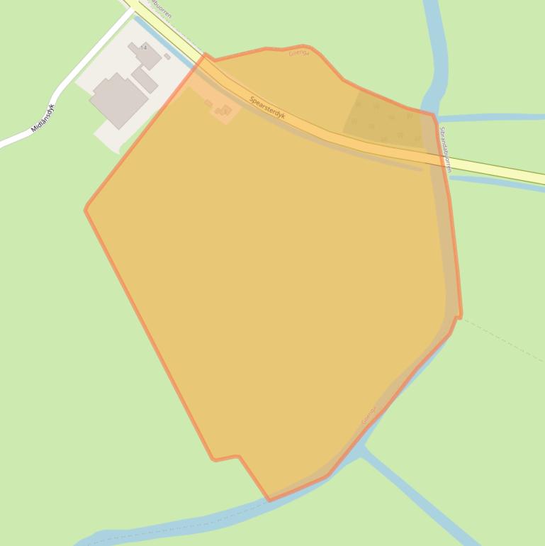 Kaart van postcodegebied 8628EW.