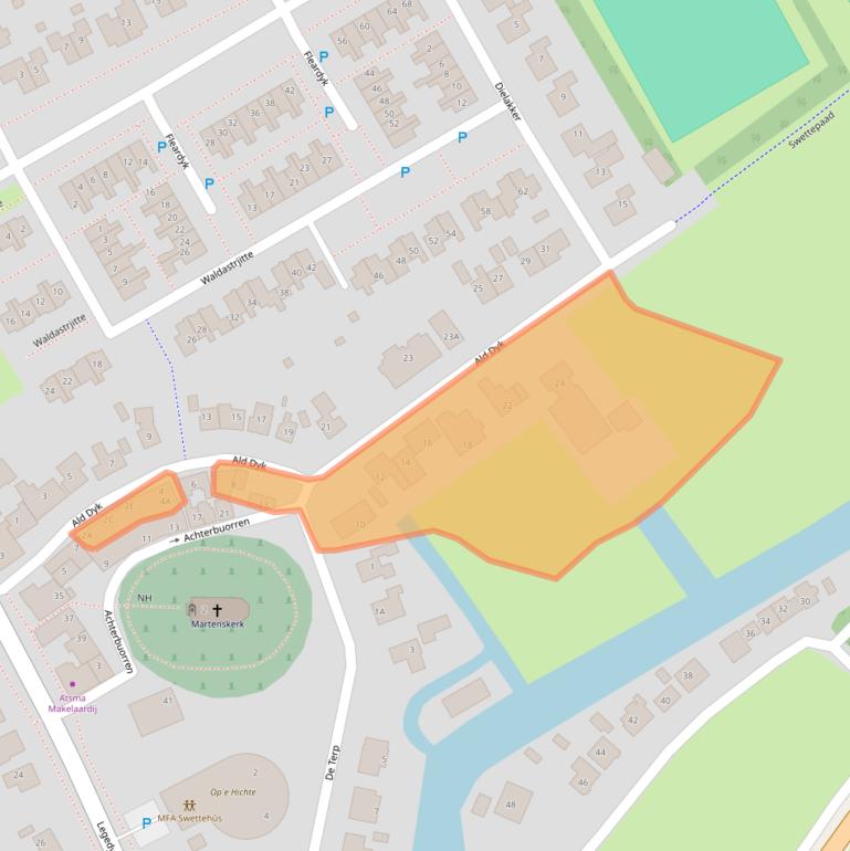 Kaart van postcodegebied 8629PB.