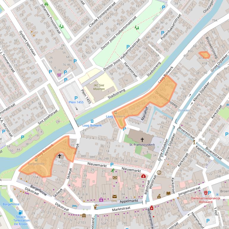 Kaart van postcodegebied 8701KP.