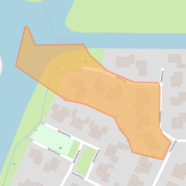 Kaart van postcodegebied 8702AT.