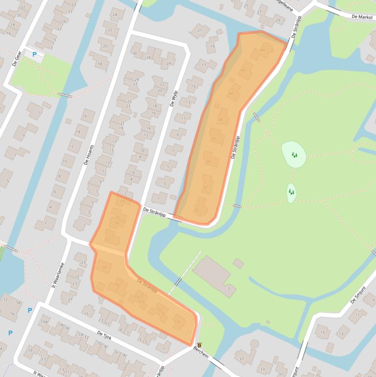 Kaart van postcodegebied 8702CP.