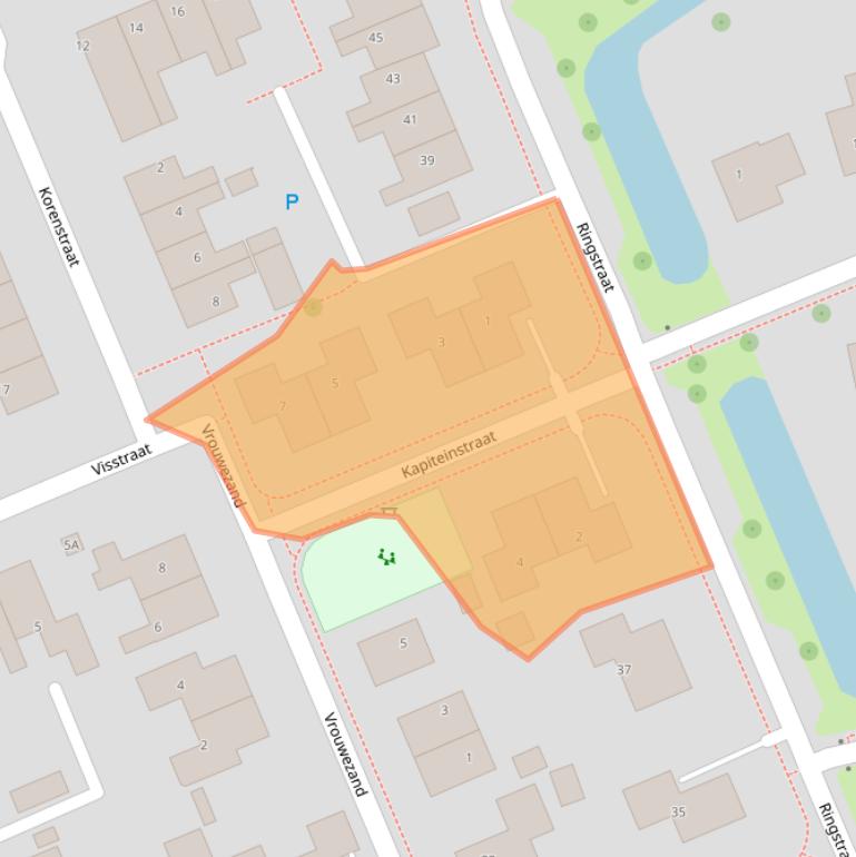 Kaart van postcodegebied 8715JZ.