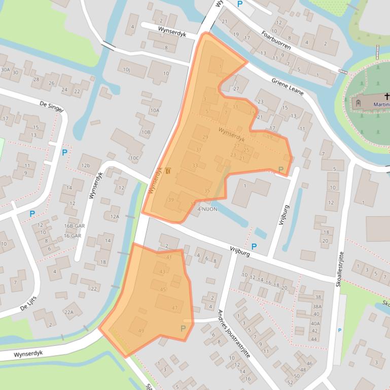 Kaart van postcodegebied 8734GE.