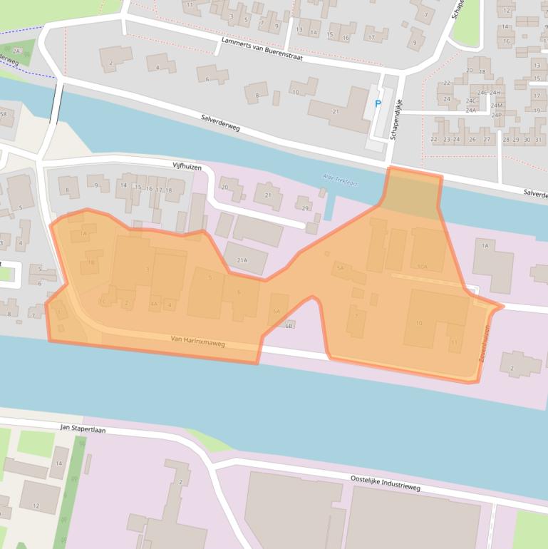 Kaart van postcodegebied 8801AV.