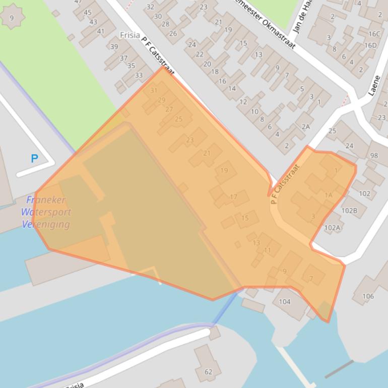 Kaart van postcodegebied 8801VA.