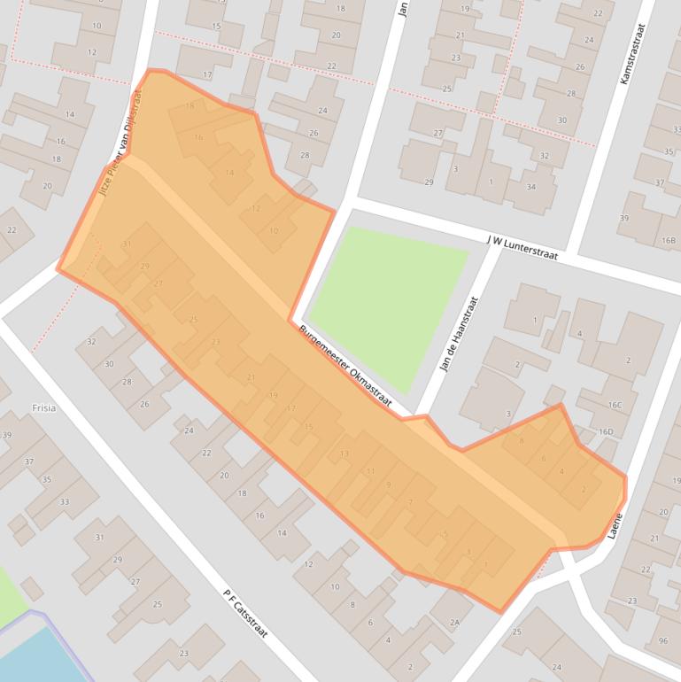 Kaart van postcodegebied 8801VD.