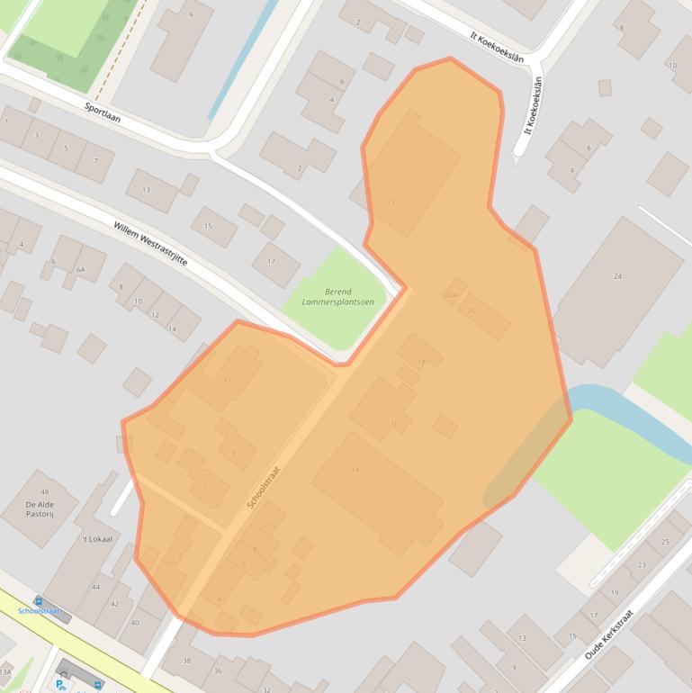 Kaart van postcodegebied 8822VP.