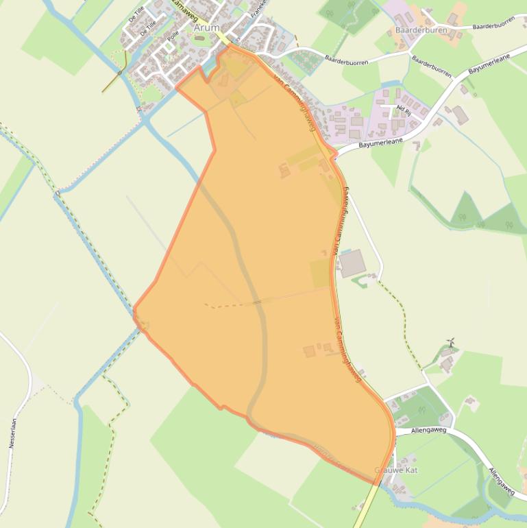 Kaart van postcodegebied 8822WD.