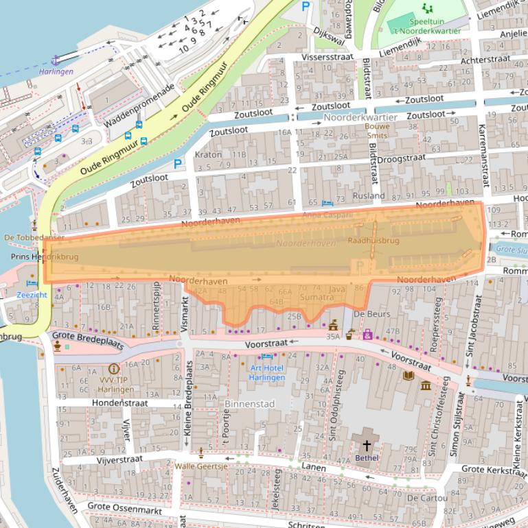 Kaart van postcodegebied 8861AP.