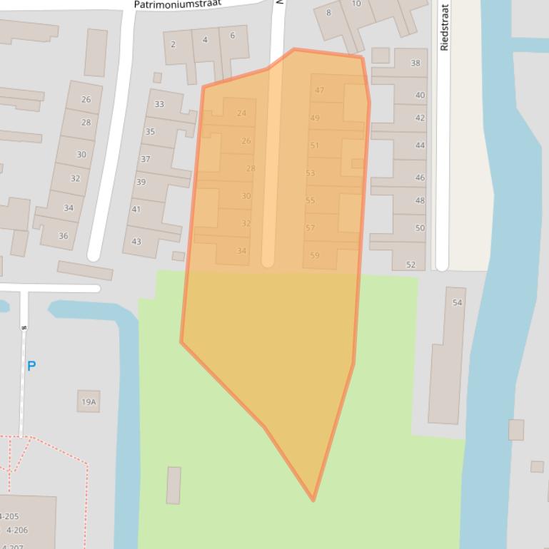 Kaart van postcodegebied 8861JA.