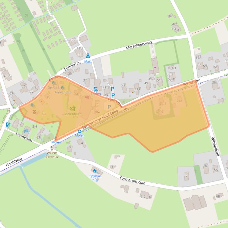Kaart van postcodegebied 8894KE.