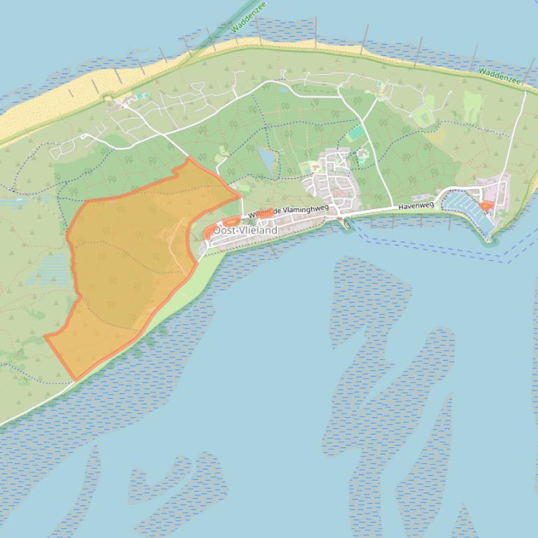 Kaart van postcodegebied 8899AT.