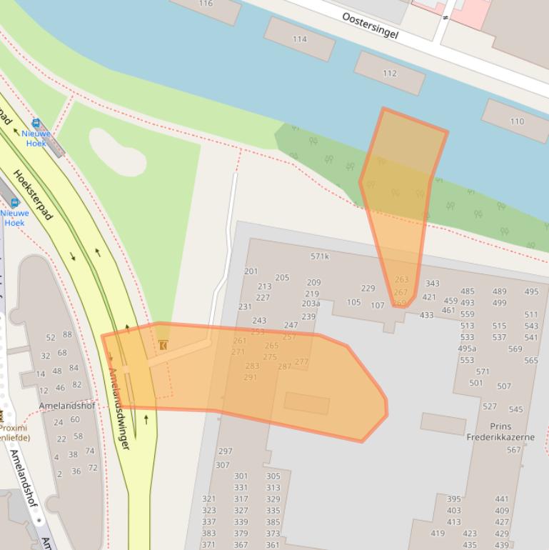 Kaart van postcodegebied 8911LP.