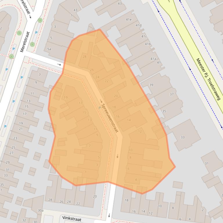 Kaart van postcodegebied 8916AR.